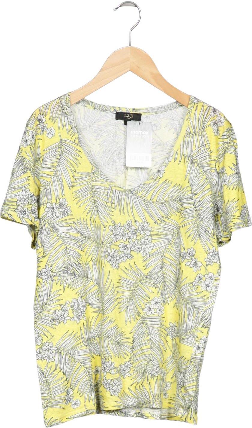 1 2 3 Paris Damen Pullover, Gelb, Gr. M, Leinen - Second Hand