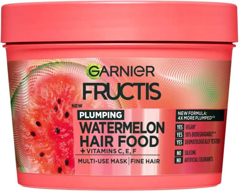 Garnier Fructis Watermelon Hair Food masque pour cheveux fins et sans volume 390 ml