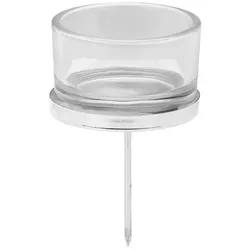 Teelichthalter, silber, 5 cm Ø, 4 Stück