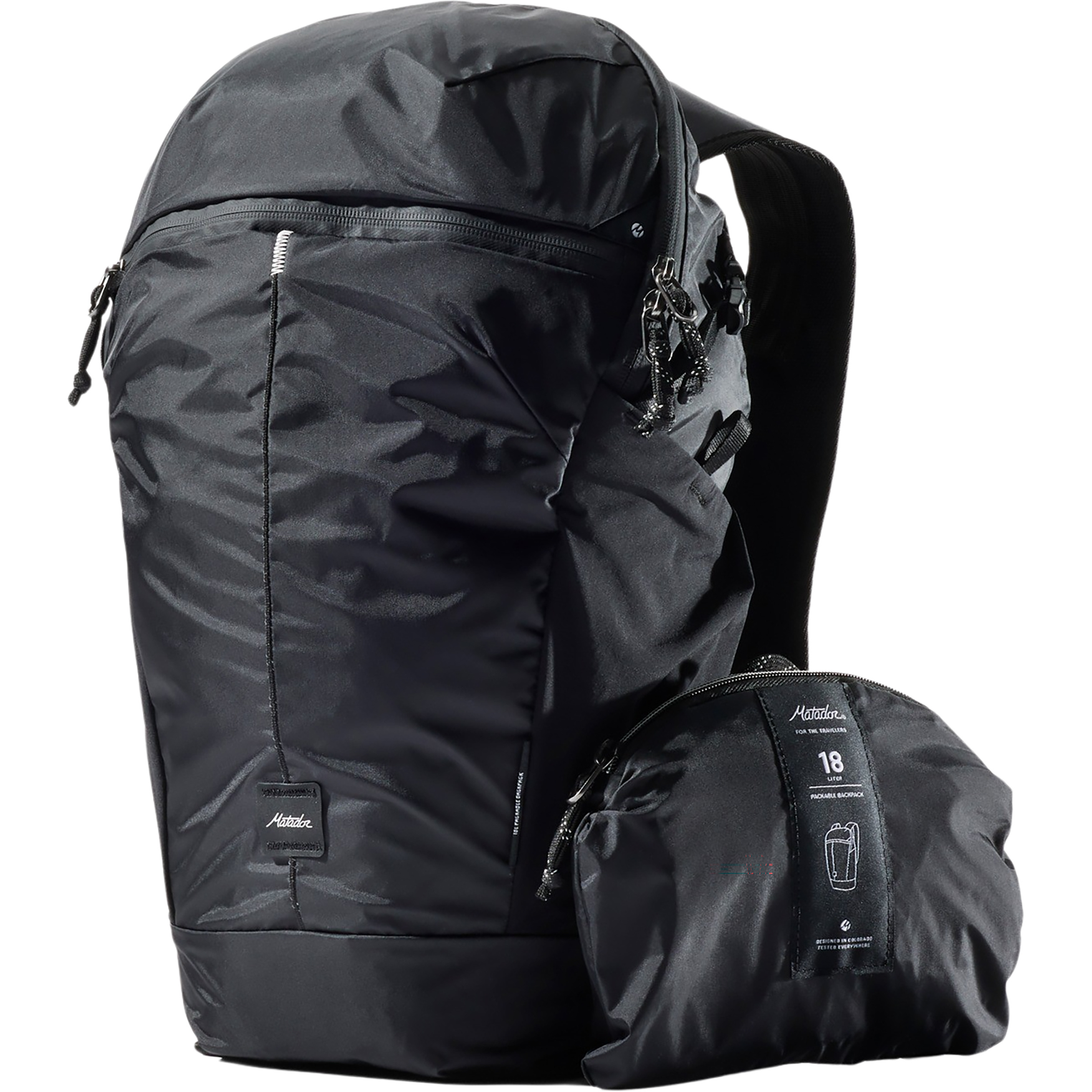 Matador Zipper Packable 18L Daypacks schwarz Größe 18L Trekking Klein verpackbar