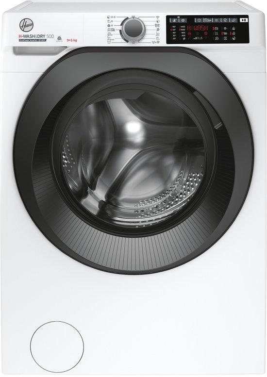 Hoover H-WASH&DRY 500 HD 495AMBB/1-S, Frontlader, Freistehend, Weiß, Links, Schwarz, Schwarz