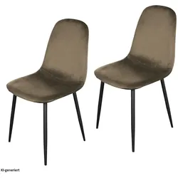 HTI-Living, Stühle, Stuhl Savannah Velvet Braun