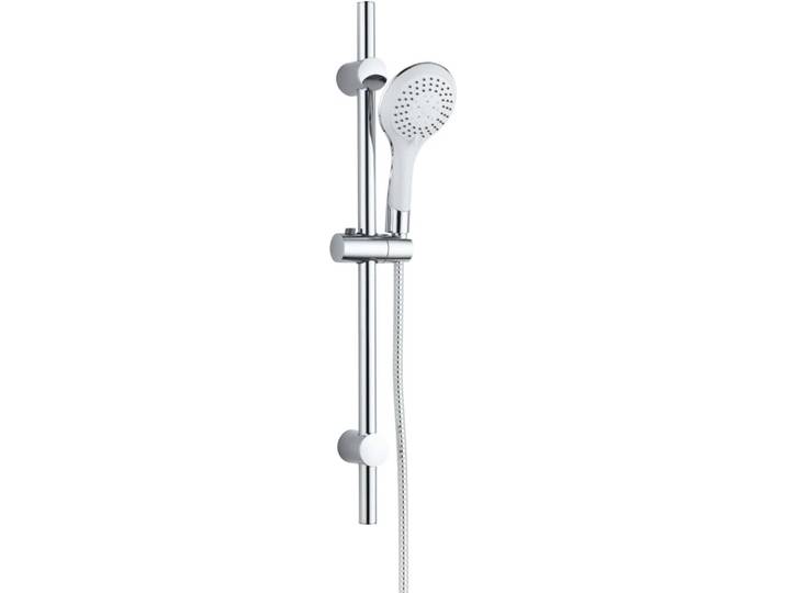 SCHÜTTE Duschset LIANA, Duschkopf mit Schlauch und Halterung, Duschsystem ohne Armatur, Wellness-Duschkopf mit 5 Strahlarten Chrom/Weiß