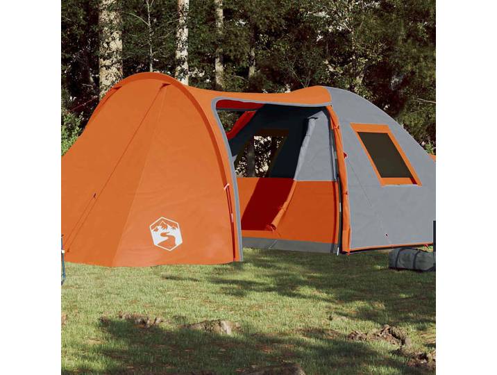 vidaXL Kuppel-Familienzelt 6 Personen Orange Wasserdicht