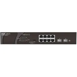Ruijie SWITCH REYEE RG-ES110GDS-P 5-PORT 10/100 MBPS DESKTOP SWITCH (10 Ports), Netzwerk Switch, Schwarz