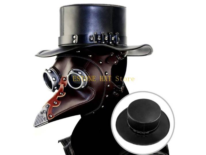 Chapeau mascarade 49MF, chapeau Steampunk d'halloween avec lunettes, chapeau melon Steampunk