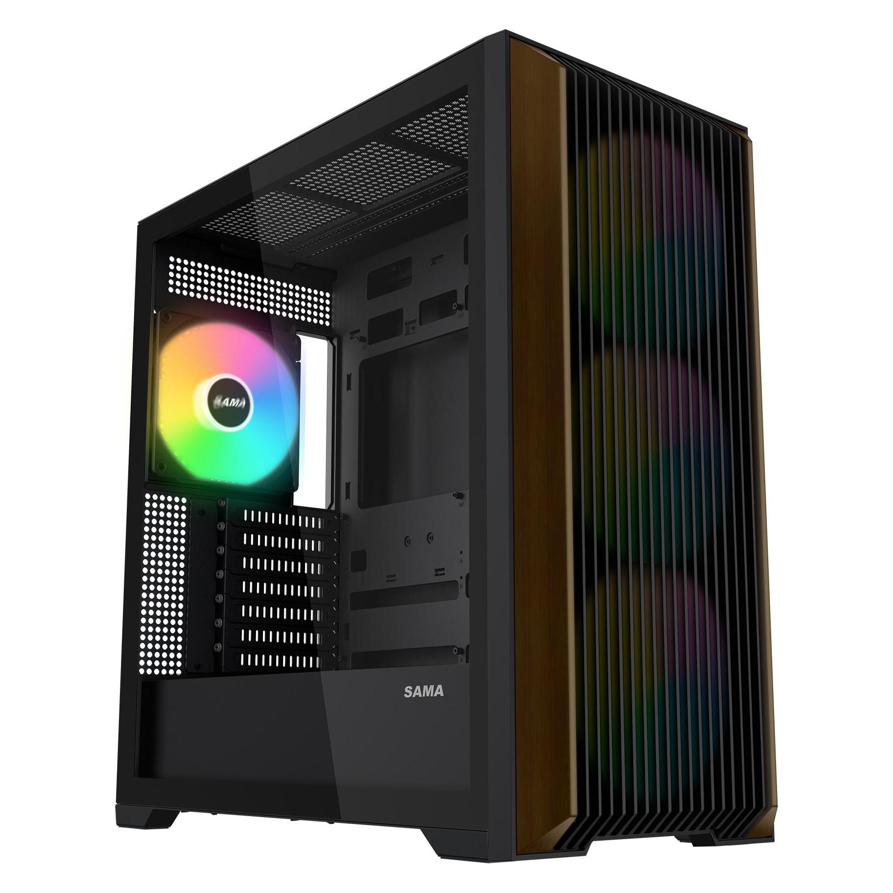 Sama Gears Z60, Black ATX Mid-tower Case (ATX, ITX, mATX) (Z60-BKAWA4X1-GL)