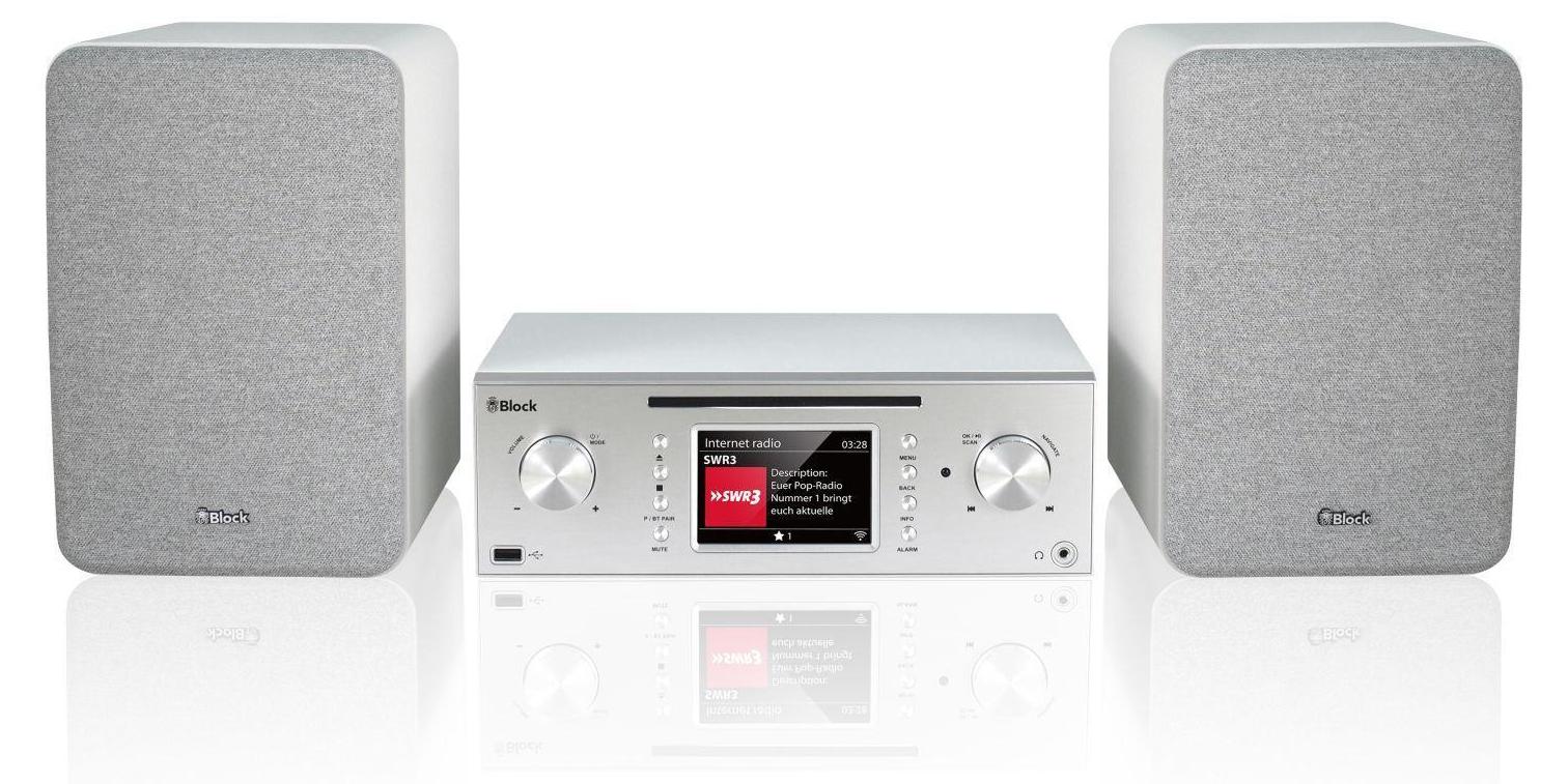 BLOCK MHF-50, Heim-Audio-Mikrosystem, Weiß, 200 W, 88 dB, 0,01%, 10 - 26000 Hz