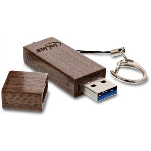 64 GB InLine woodline Walnuss braun USB 3.0