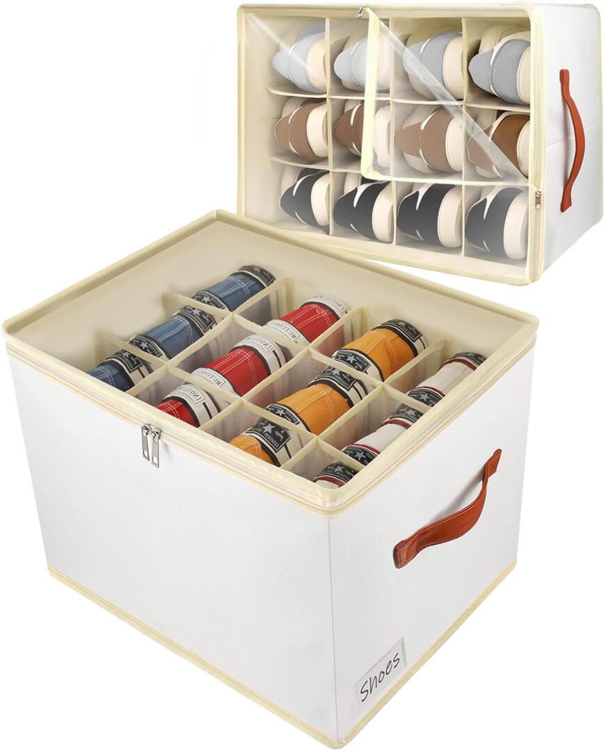 17 Stories 24 Pair Stackable Shoe Storage Box White 24