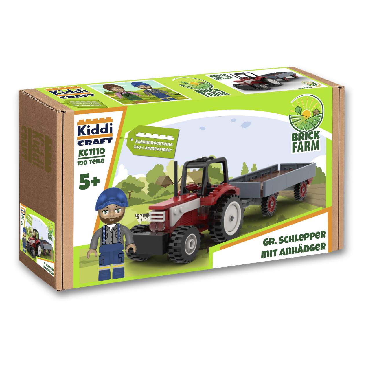 Kiddicraft Grosser Schlepper mit Anhänger (KC1110)