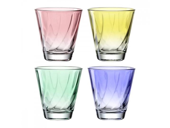 Lot de 4 verres colorés 215ml