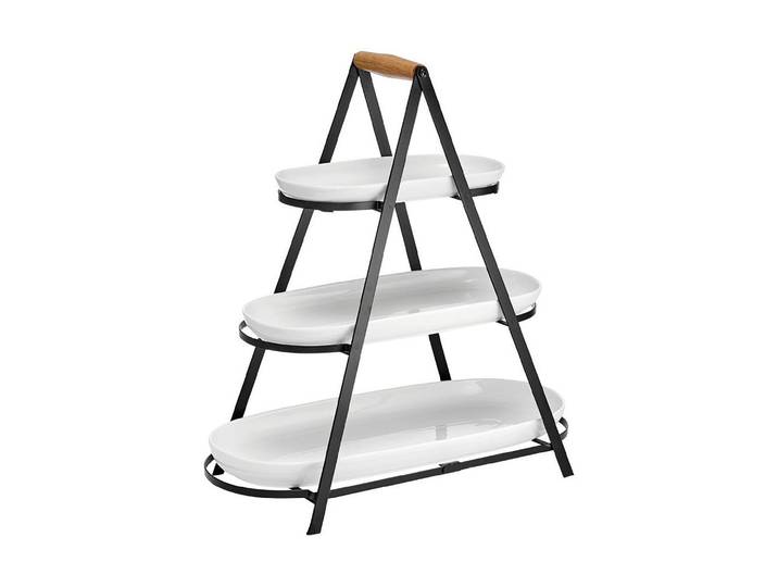 Etagere LADELLE Alto Serve und Share 54.5 cm , weiss (weiß), Servierplatten, Etagere