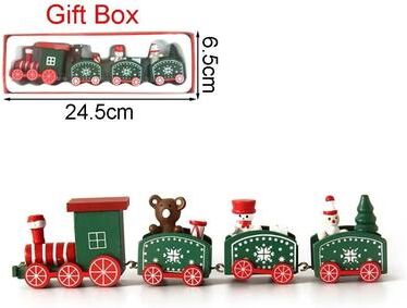 Uplifted Goods Christmas Wood Train Decoration Moving Ornament Home Holiday Gifts d