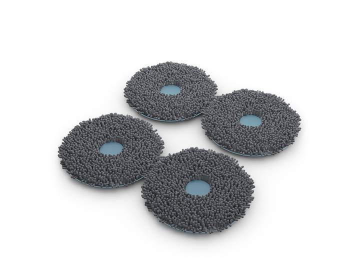 PHILIPS Wischbezug HomeRun XV1452/10 Ersatzwischtücher , grau, B:13,5cm H:1,2mm L:13,5cm, Putztücher, für HomeRun Roboter 5000 Series, Wischbezug