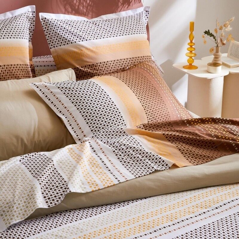 Drap 100% coton Tradilinge NIAGARA CHÂTAIGNE