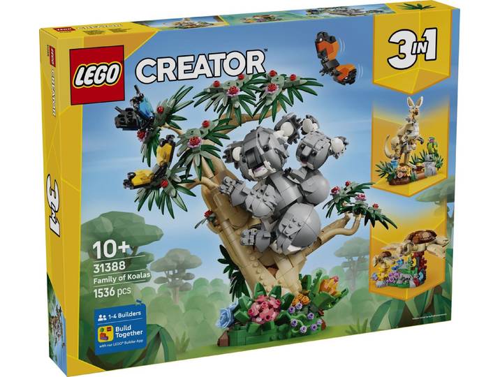 LEGO® Creator 31388 Wilde Tiere: Koala-Familie Konstruktionsspielsteine, (Set, 1536 Teile)