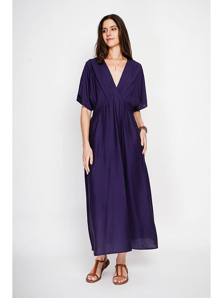 Le Jardin du Lin Kleid in Dunkelblau - 42