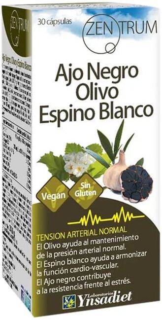 Ynsadiet ZENTRUM AJO NEGRO, OLIVO Y ESPINO BLANCO 30 Caps