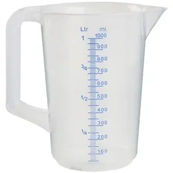 Schneider - Meßbecher, 1 l, geprägte Skala, blaue Schrift