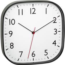 TFA Dostmann 60.3076.01 Quarz Wanduhr 27.9 cm x 4.9 cm x 27.9 cm Schwarz Leisegang-Uhrwerk