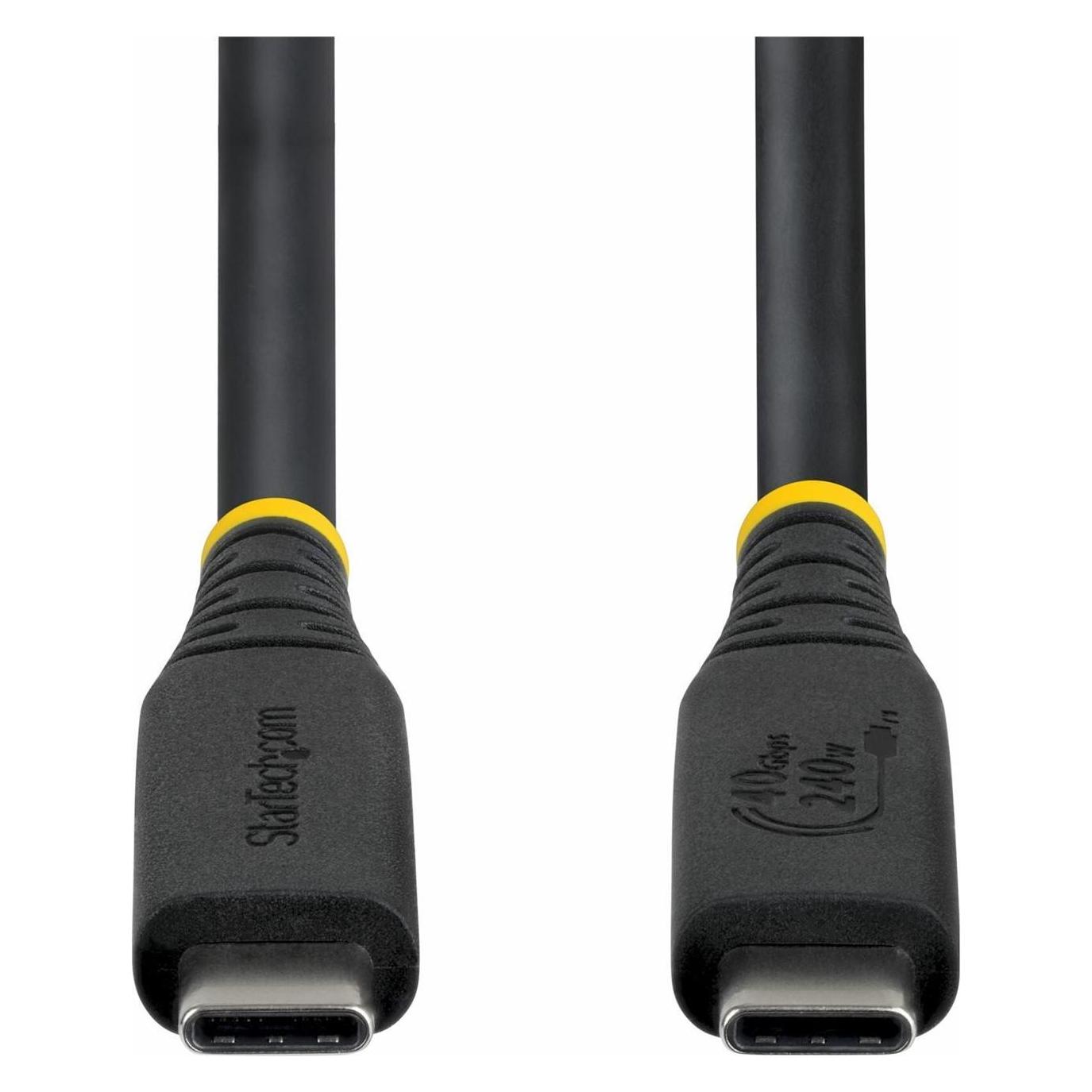 StarTech .com CC1M40GUSB4TP, 1 m, USB C, USB C, USB4 Gen 3x2, 40 Gbit/s, Schwarz (1 m, USB 4, 240 W) (CC1M40GUSB4TP)