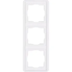 Kopp 302502077 STANDARD - Abdeckrahmen, 3-fach, senkrechte und waagerechte Installation, Farbe: arktisweiß