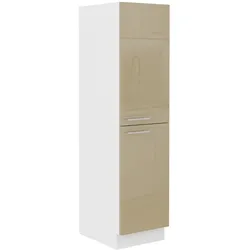 Midi Hochschrank 30 Lara Cappuccino Hochglanz Küchenzeile Küchenblock Küche