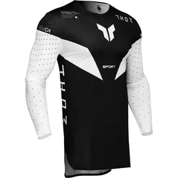 Thor Sportmode Strike, Trikot - Schwarz/Weiß - L