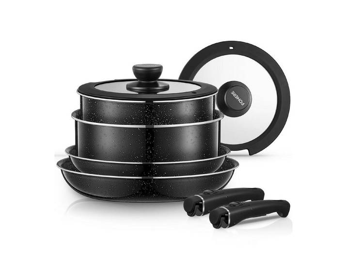 LuxusKollektion Topf-Set Topf-/Pfannenset 8-teilig mit Griffen