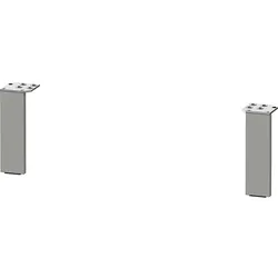 Duravit Sockelfuß UV999100000 15,2 x 4,4 x 1 cm, aluminium matt, 2 Stück