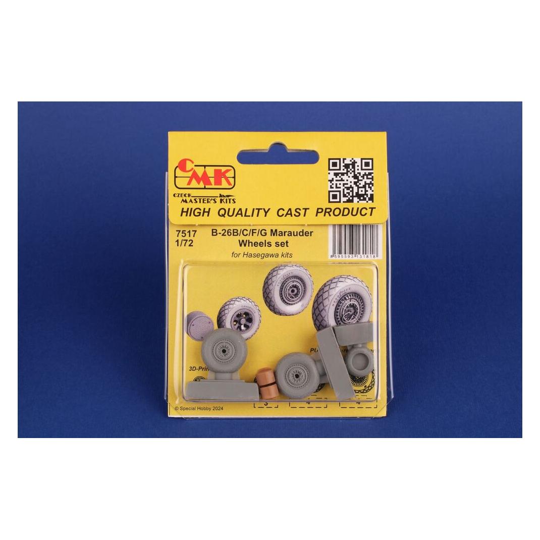 CMK B-26B/C/F/G Marauder Wheels set / for Haseg. and Edu kits (129-7517)