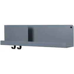 Muuto Folded Wandregal, 63 x 16 cm, blaugrau