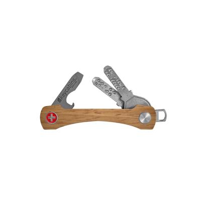 Schlüsselanhänger KEYCABINS "Wood S2", Damen, braun (hellbraun), Holz, Basic, Schlüsselanhänger Schlüsselanhänger, SWISS made