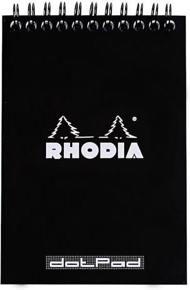 Rhodia NotePad wire black A6 dot 5st