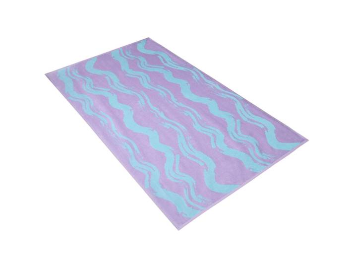 Vossen Strandtuch Coast-Line Lavendel Baumwolle 100 x 180 cm - Strandtuch