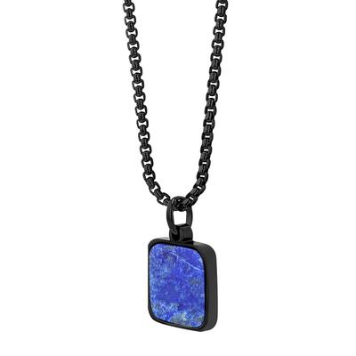 Kette ohne Anhänger ADELIA´S "Halskette mit Anhänger – aus Edelstahl", blau (schwarz), Halsketten, Damen, 61cm, Edelstahl, Ein stilvolles Geschenk für besondere Momente
