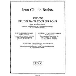 Barbez/Pichaureau 30 Etudes Dans Tous Les Tons Trombone Basse, Fachbücher von Pichaureau, Barbez