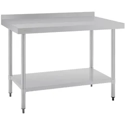 Vogue Edelstahl Arbeitstisch mit Aufkantung 1200mm