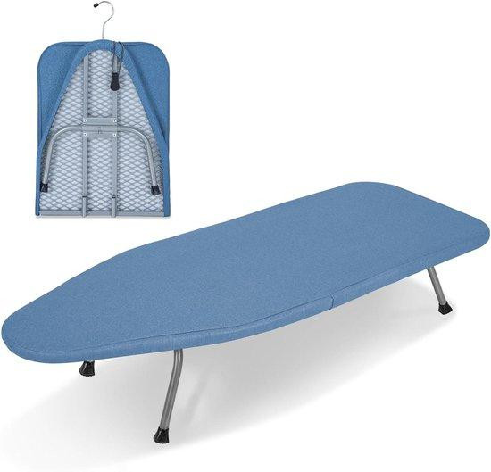 OUUTMEE Inklapbare Tafelstrijkplank - Blauw - 80 x 30 cm
