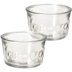 2er Set Gelato Eisbecher Glas 150ml