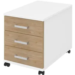 Röhr Rollcontainer Clip Holzoptik Braun Eiche