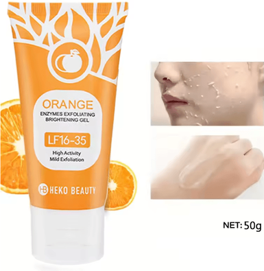 Inspire Essentials Orange Gentle Exfoliating Gel For Full Body Skin Renewal 1pcs