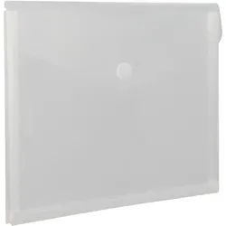 10 Dokumententasche A4, mit Klettverschluss und Dehnfalte bis 300 Blatt, PP, transparent