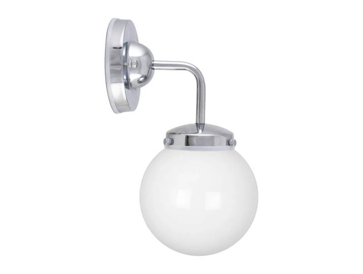 Globen Lighting Alley 1 IP44 Wandleuchte IP44 Chrom-weiß