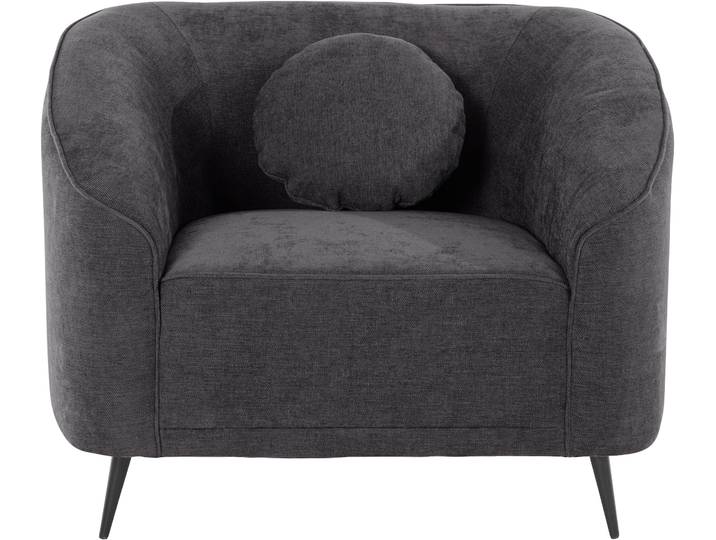 Sessel HOME AFFAIRE Ashly , grau (anthrazit), B:100cm H:81cm T:80cm, 100% Polyester, Sessel, Sessel, in 3 Bezugsvarianten, Bouclé, Samtoptik und Struktur weich.