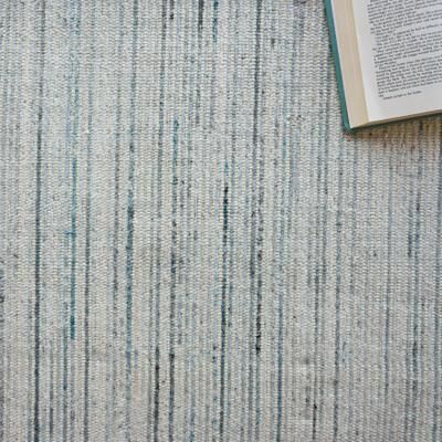 EXQUISITE RUGS Carmen Hand-loomed PET yarn Blue/Ivory Area Rug.
