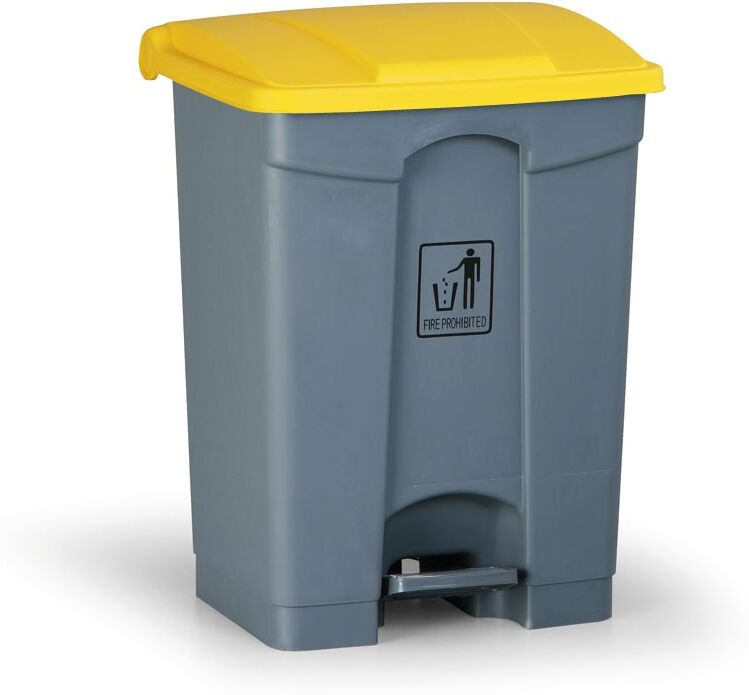 B2B Partner Mehrzweck-Treteimer für mülltrennung, 68 l, 680 x 500 x 410 mm, gelb