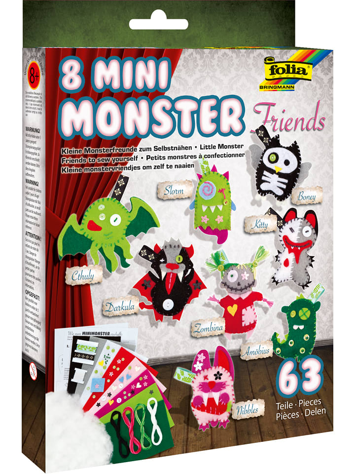 folia PAPER Nähset "Mini Monster - Friends" - ab 8 Jahren - onesize