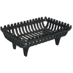 Relaxdays Kaminrost Gusseisen mit Standfüßen Schwarz